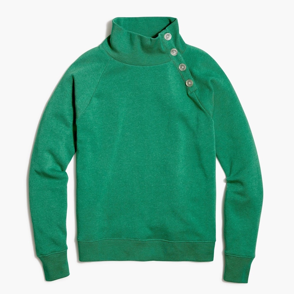 JCrew Button Collar Pullover Sweatshirt